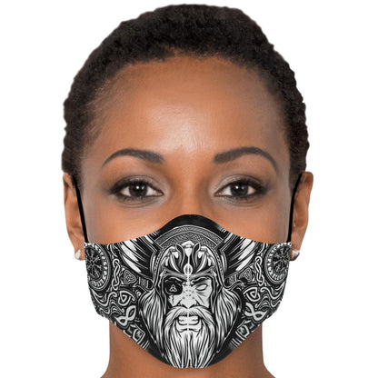 Odin with Vegvisir Viking Face Mask Cover