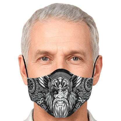 Odin with Vegvisir Viking Face Mask Cover