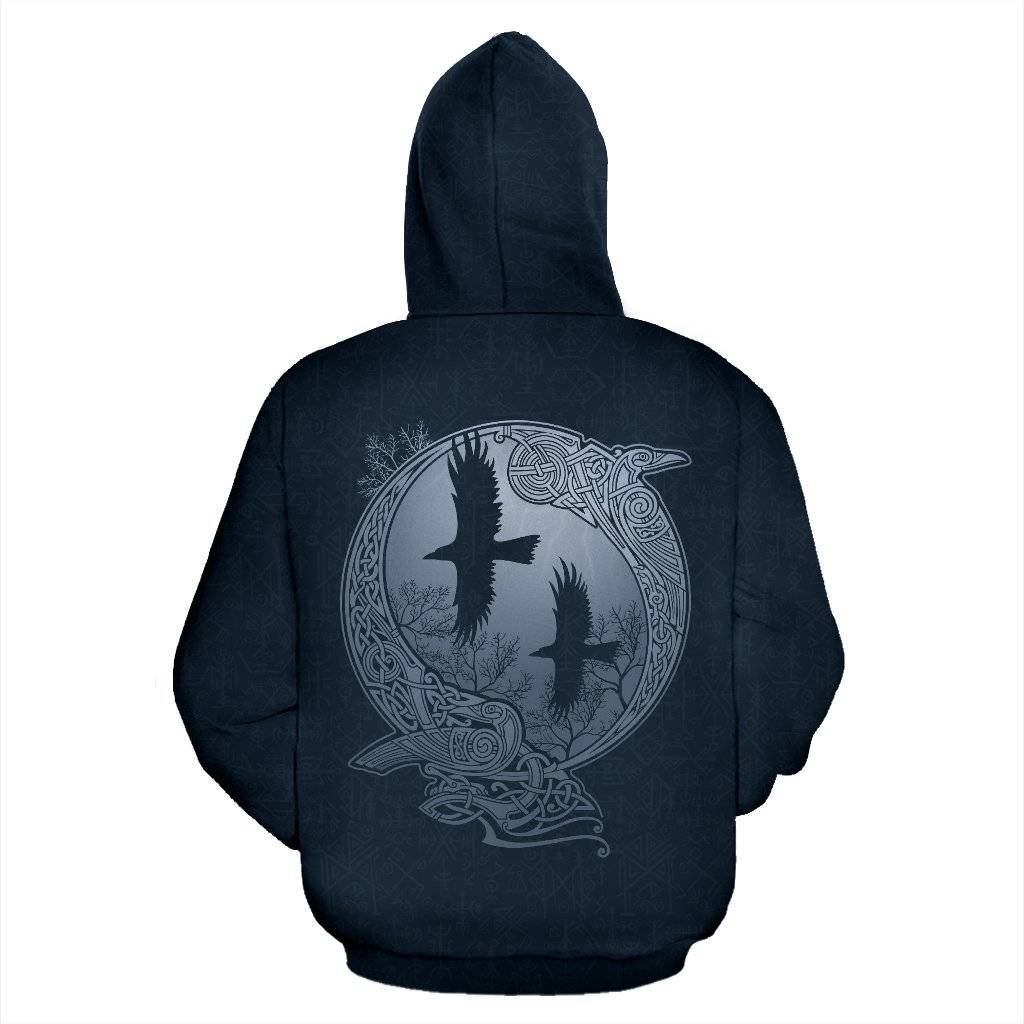 Odin's Ravens All Over Hoodie - VikingsBrand
