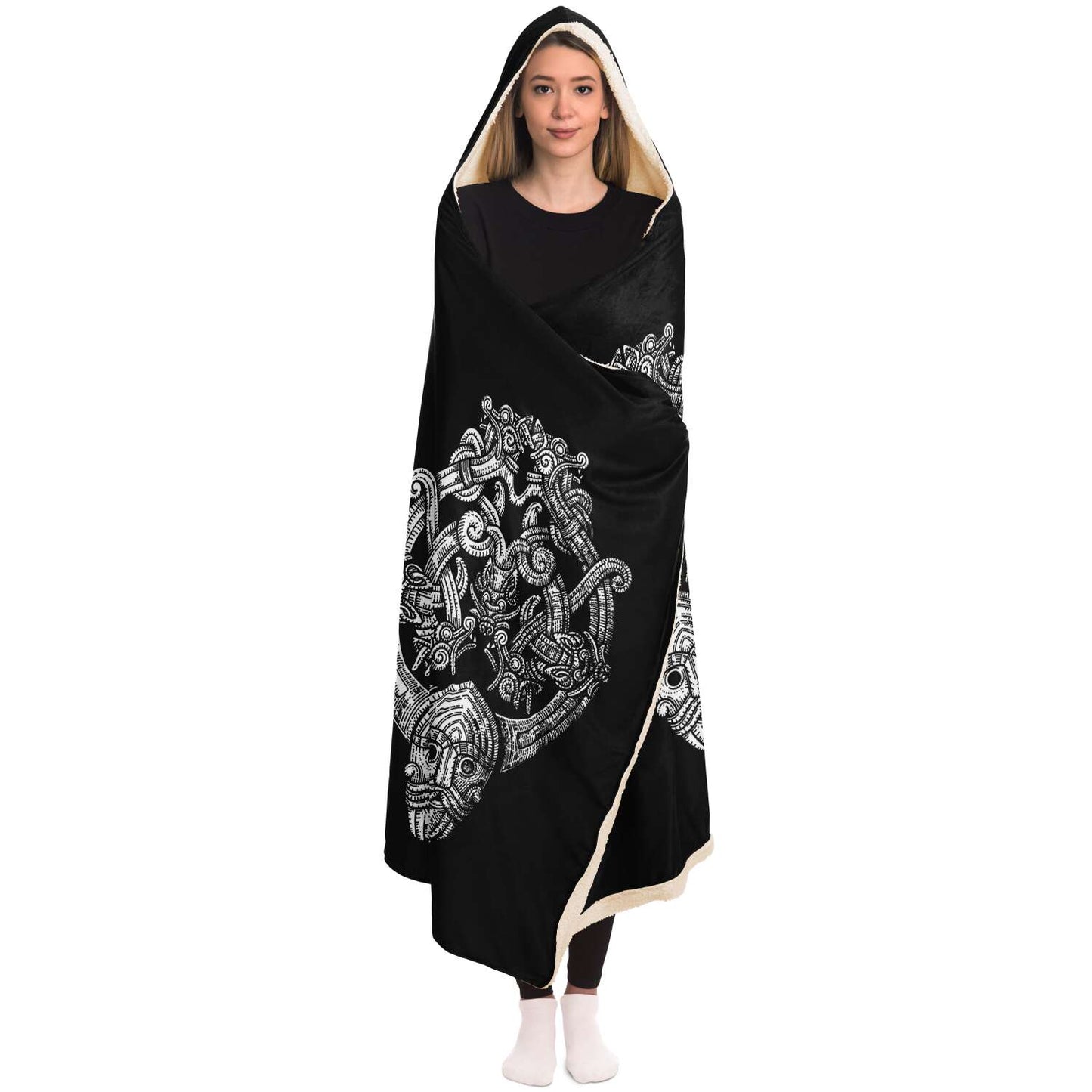 Odin's Wolfpack Unisex Hooded Blanket