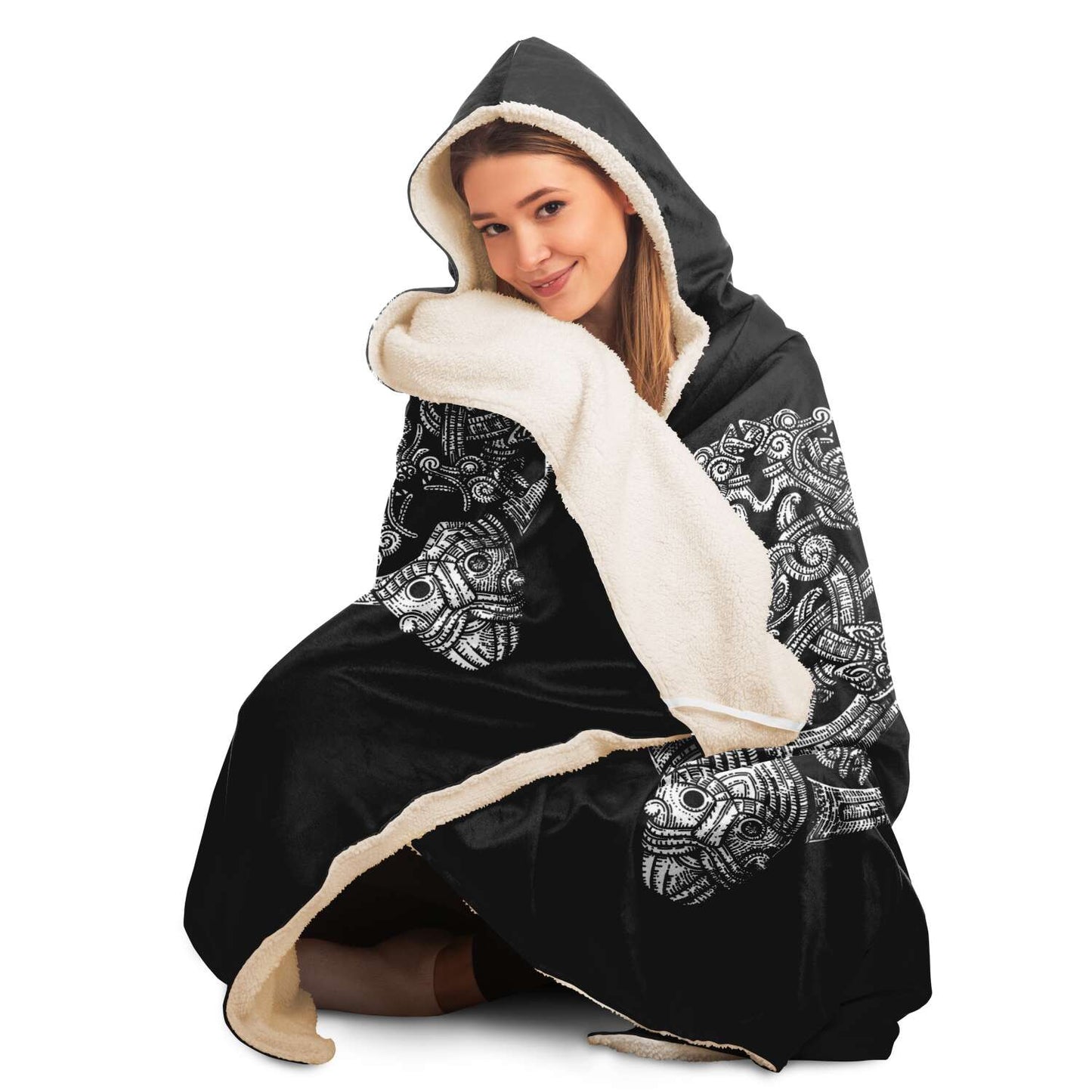 Odin's Wolfpack Unisex Hooded Blanket