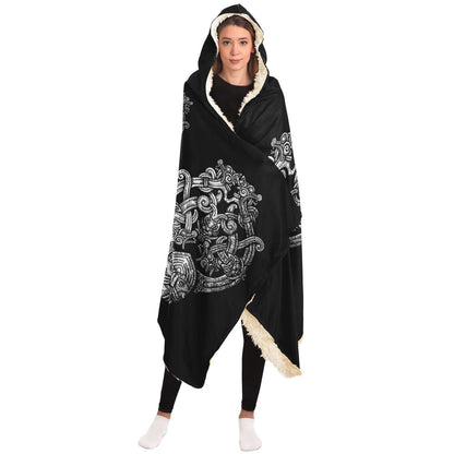 Odin's Wolfpack Unisex Hooded Blanket