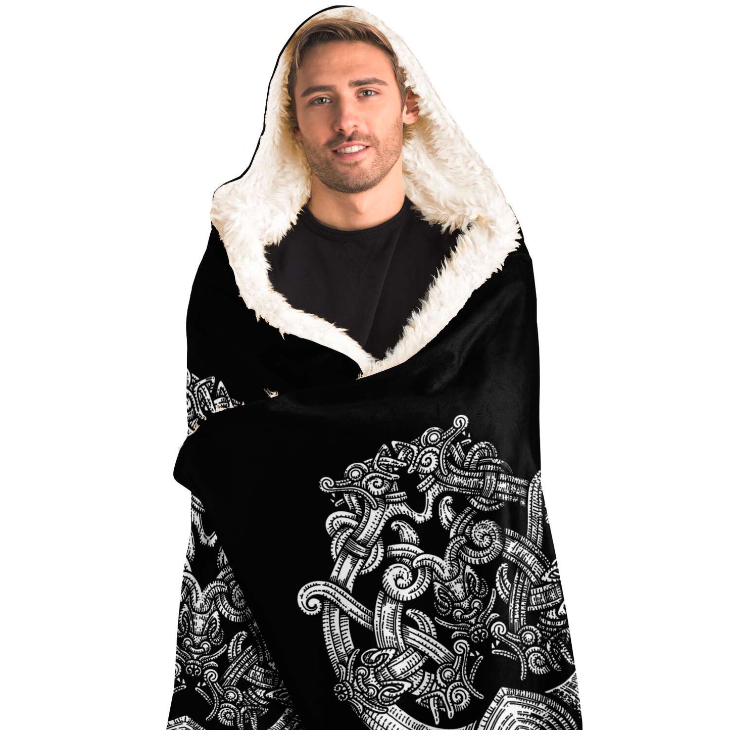 Odin's Wolfpack Unisex Hooded Blanket