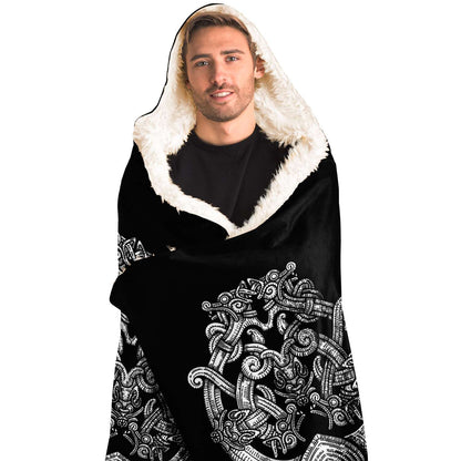 Odin's Wolfpack Unisex Hooded Blanket