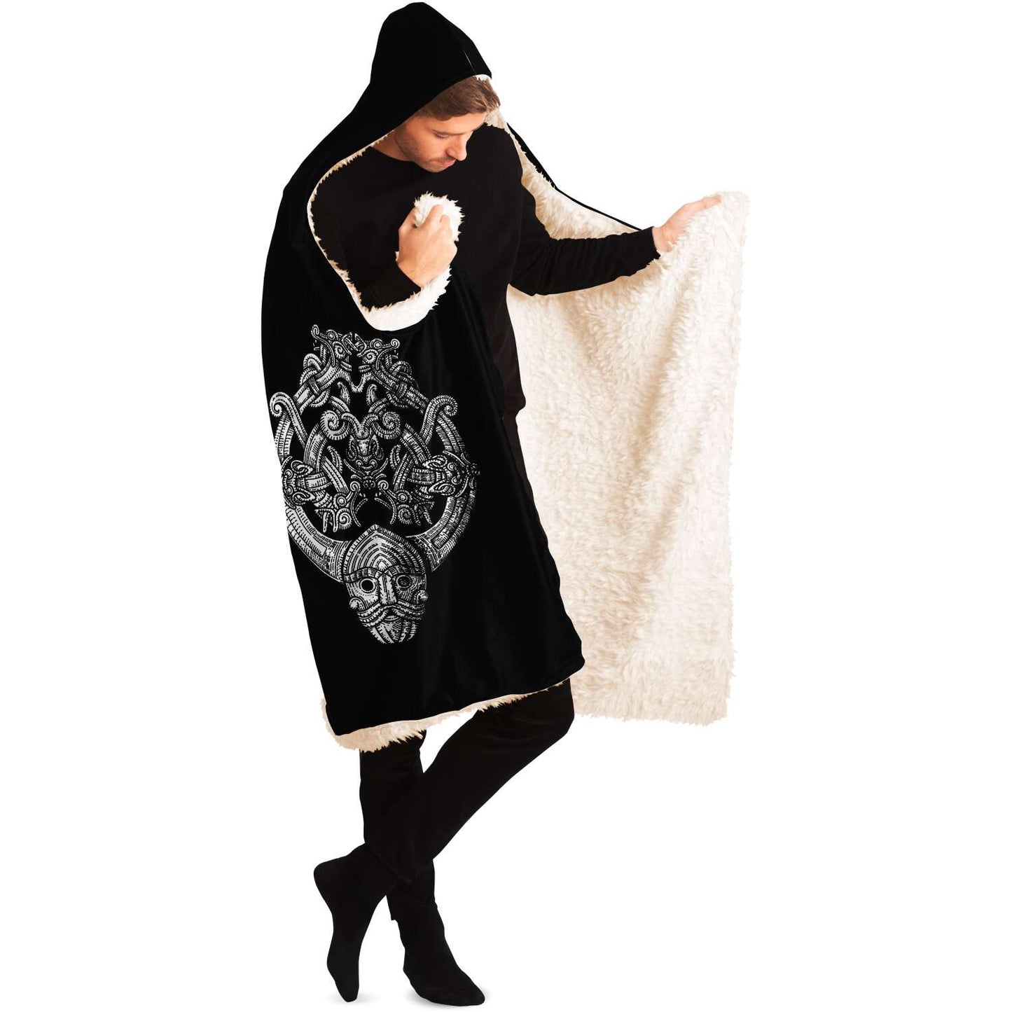 Odin's Wolfpack Unisex Hooded Blanket