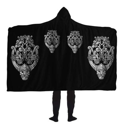 Odin's Wolfpack Unisex Hooded Blanket