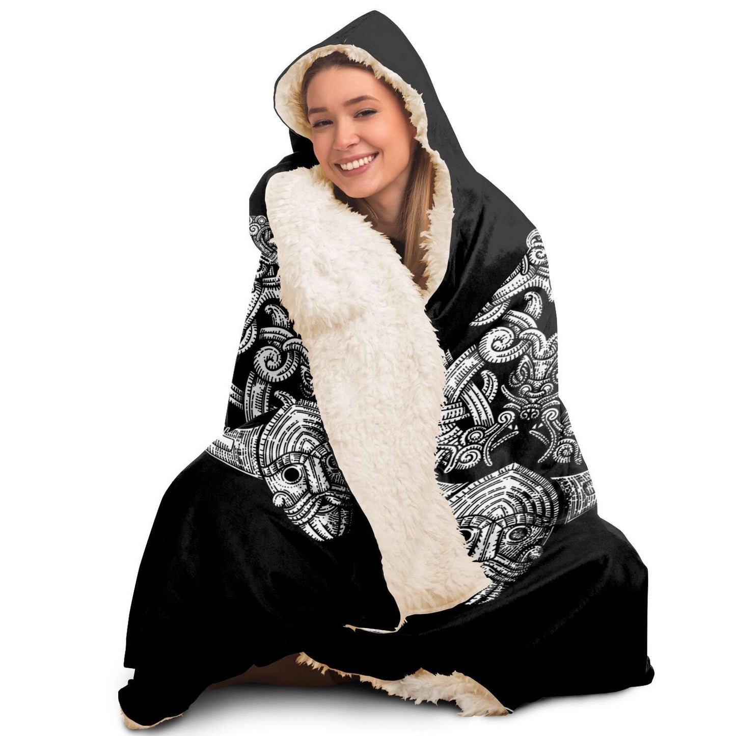 Odin's Wolfpack Unisex Hooded Blanket