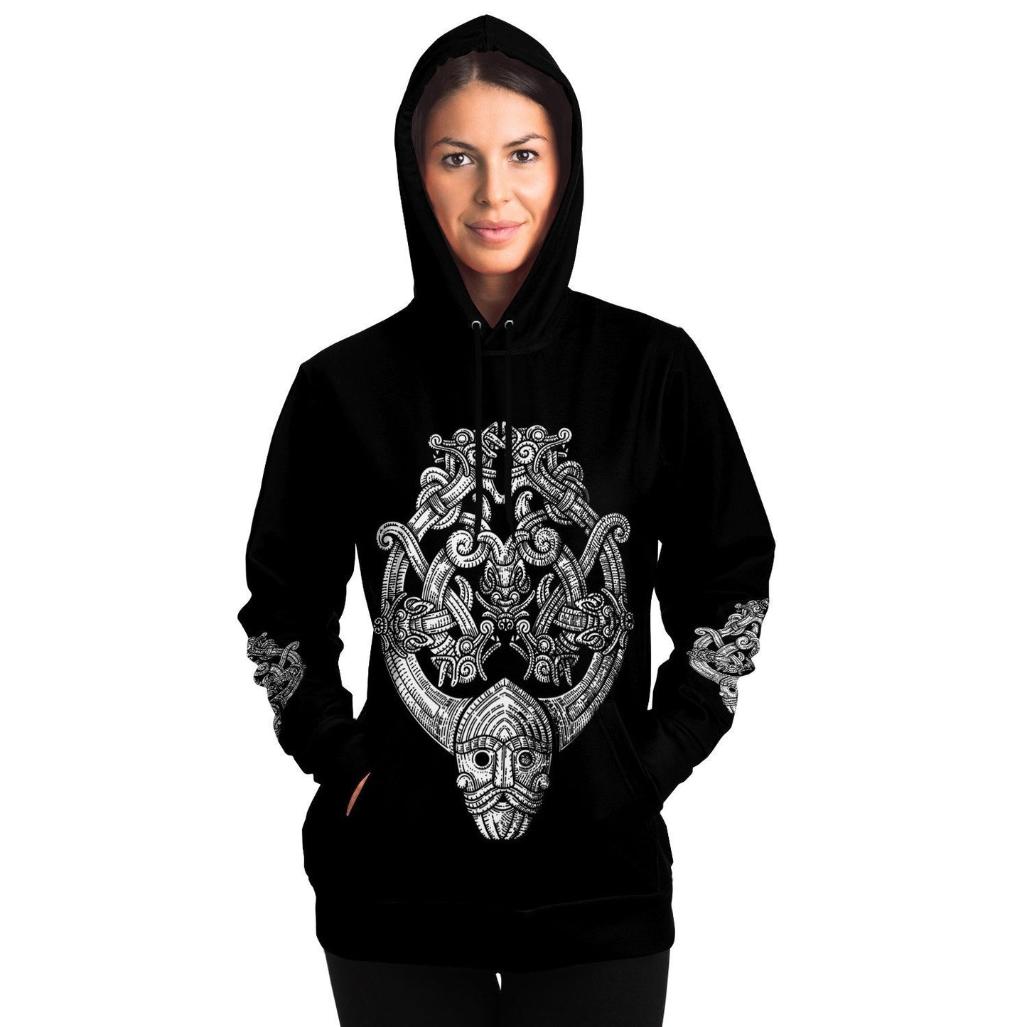 Odin's Wolfpack Unisex Viking Hoodie - Front Print