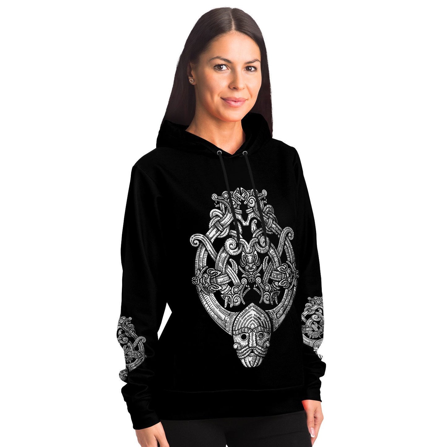 Odin's Wolfpack Unisex Viking Hoodie - Front Print