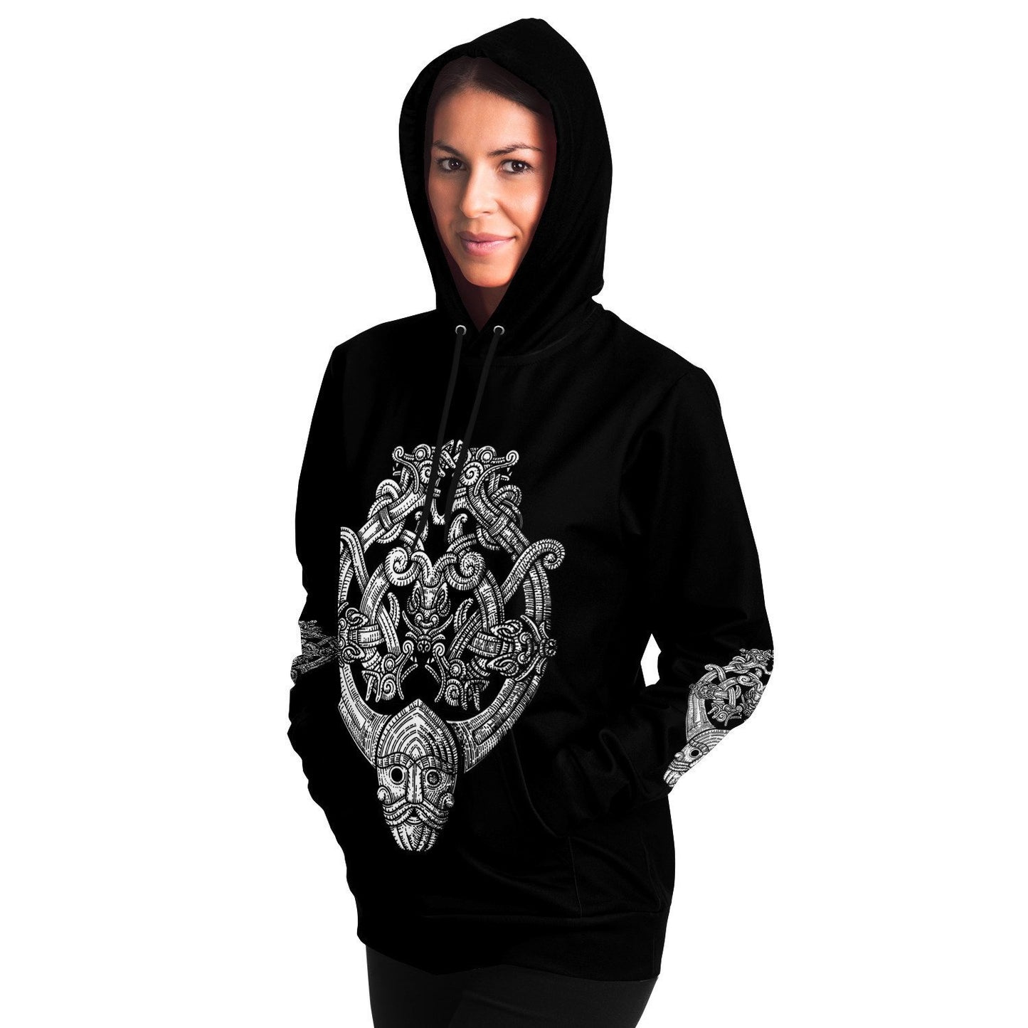 Odin's Wolfpack Unisex Viking Hoodie - Front Print