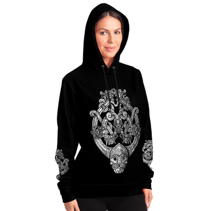 Odin's Wolfpack Unisex Viking Hoodie - Front Print