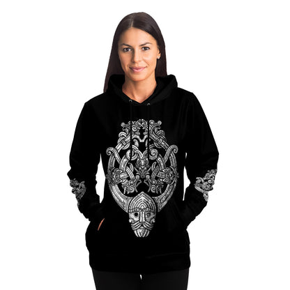 Odin's Wolfpack Unisex Viking Hoodie - Front Print