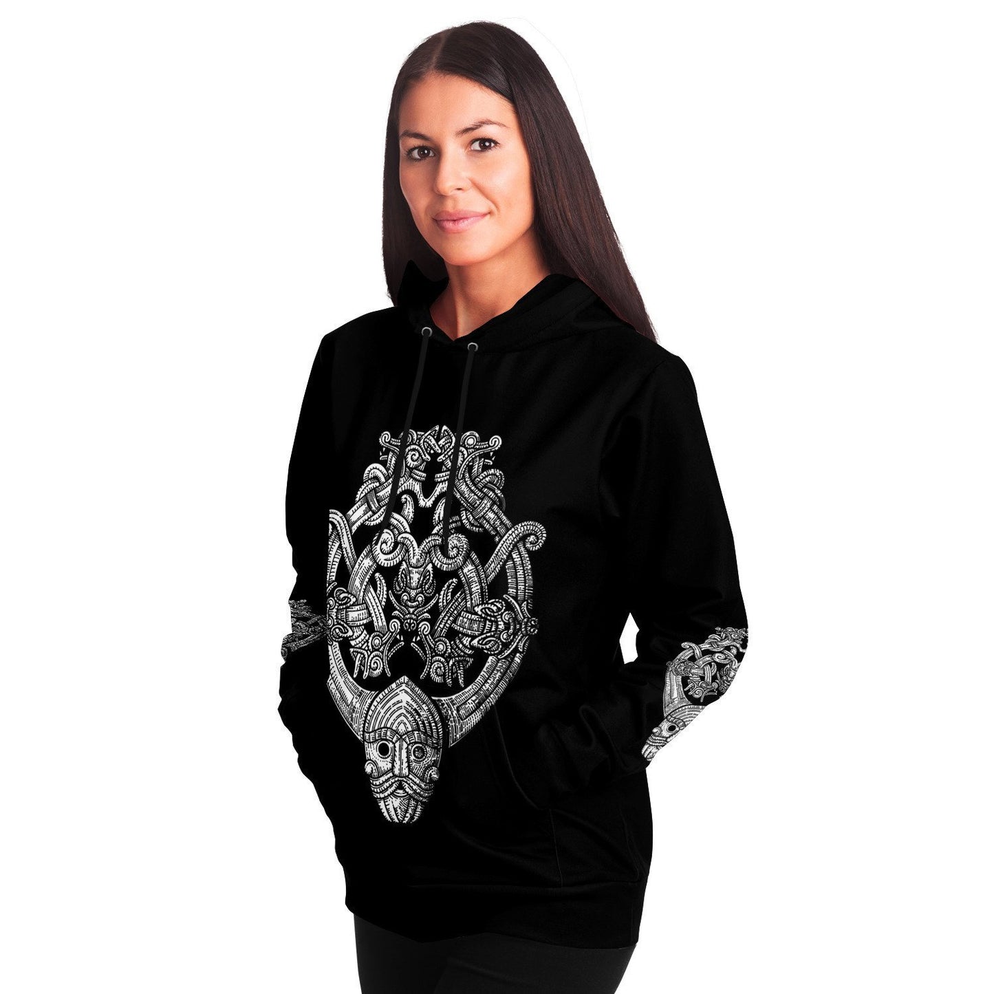 Odin's Wolfpack Unisex Viking Hoodie - Front Print