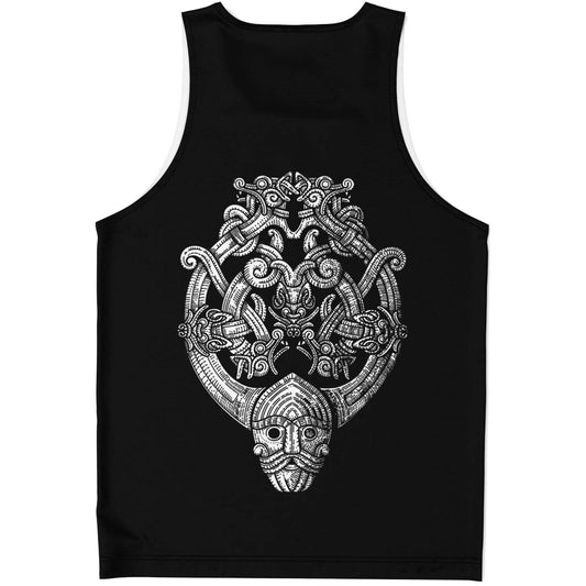 Odin's Wolfpack Unisex Viking Tank Top - Back Print