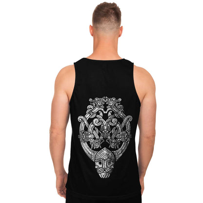 Odin's Wolfpack Unisex Viking Tank Top - Back Print