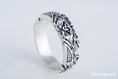 Ornament Handmade Viking Ring Sterling Silver Jewelry