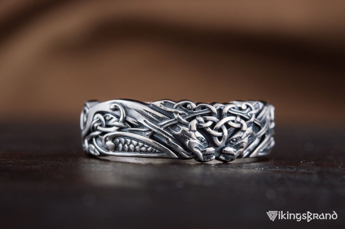 Ornament Handmade Viking Ring Sterling Silver Jewelry
