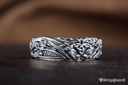 Ornament Handmade Viking Ring Sterling Silver Jewelry