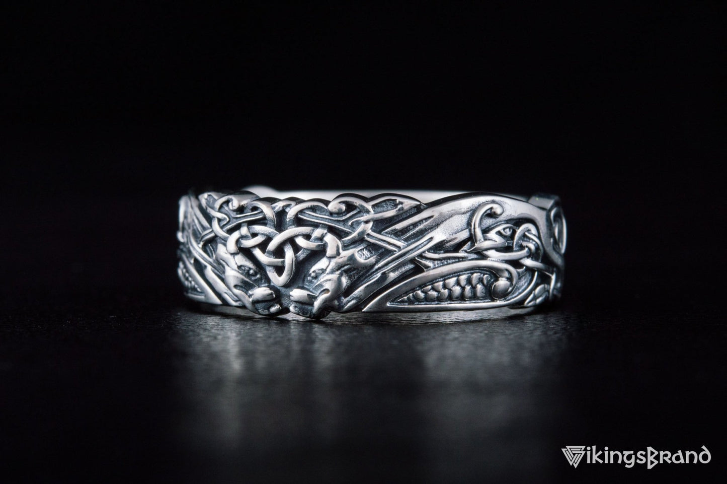 Ornament Handmade Viking Ring Sterling Silver Jewelry
