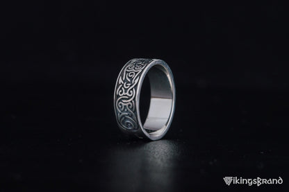 Ornament Viking Style Ring Sterling Silver Handmade Jewelry