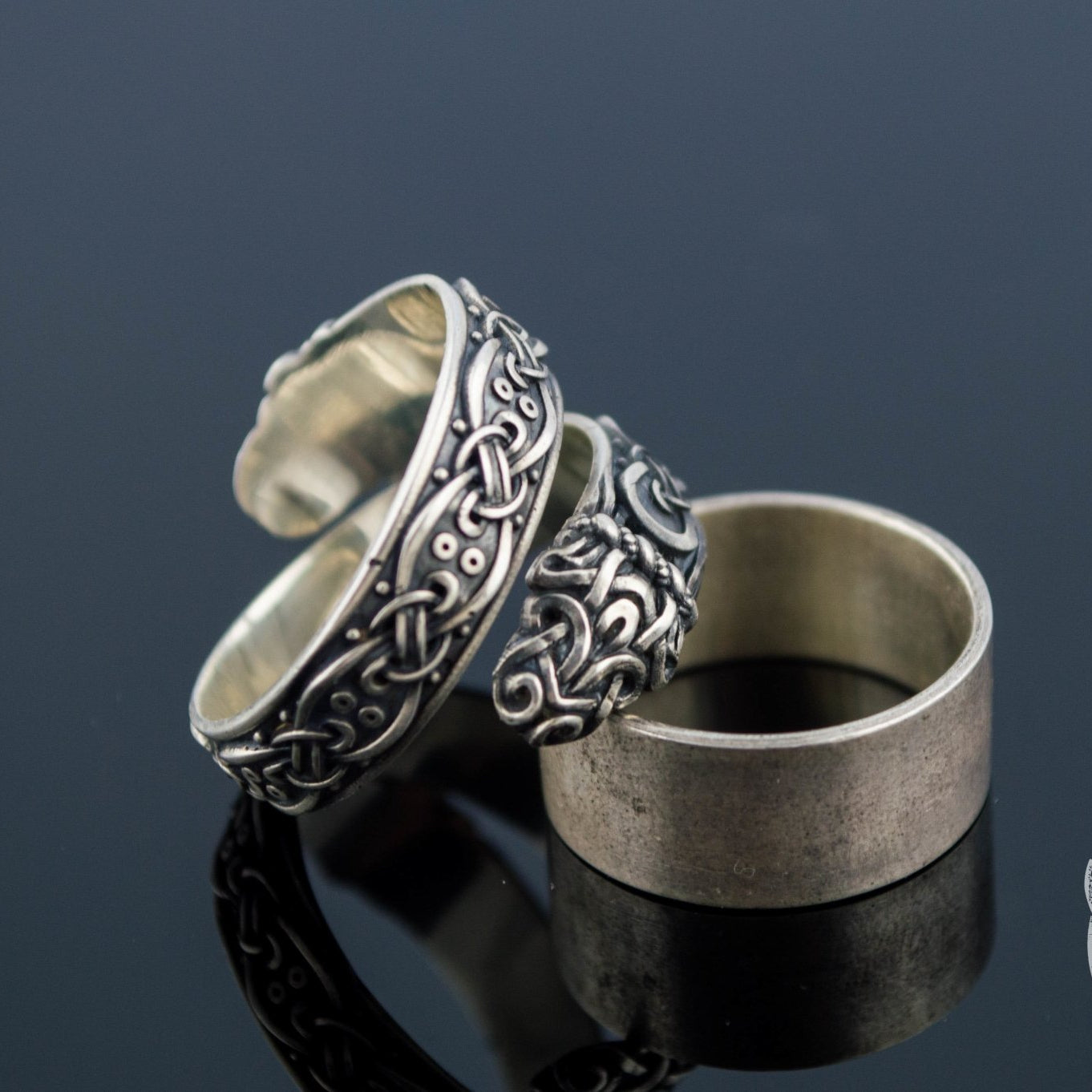 Ouroboros Viking Ornament 925 Sterling Silver Norse Ring - VikingsBrand