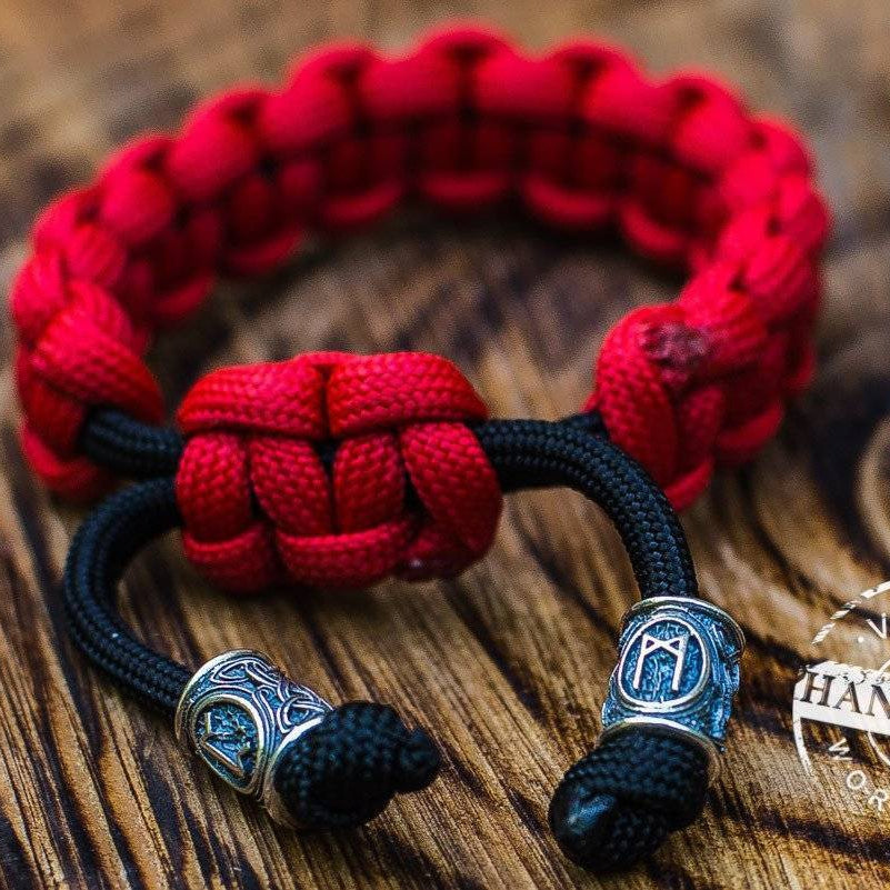 Paracod Bracelet with 2 Runes - VikingsBrand