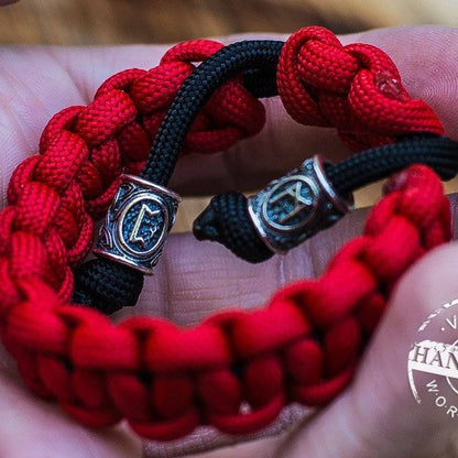 Paracod Bracelet with 2 Runes - VikingsBrand