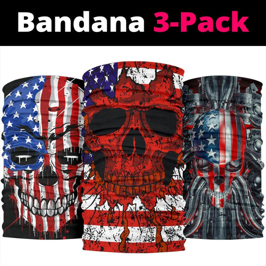 Patriotic Skull Neck Gaiter | Face Shield
