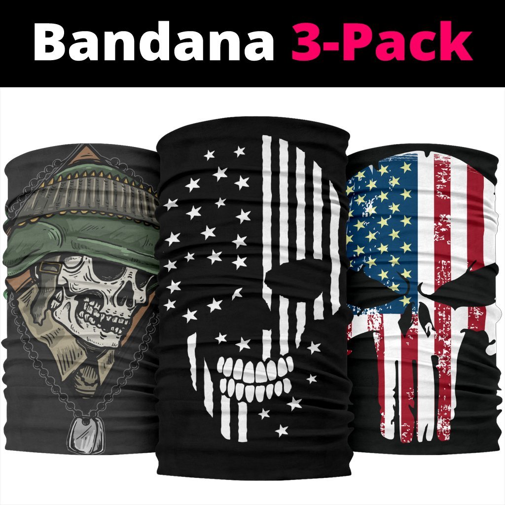 Patriotic Skull Neck Gaiter | Face Shield | Bandana
