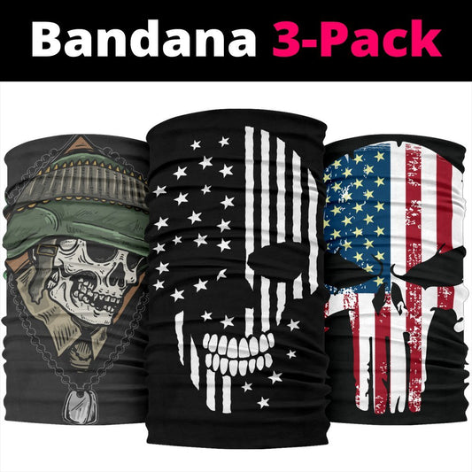 Patriotic Skull Neck Gaiter | Face Shield | Bandana