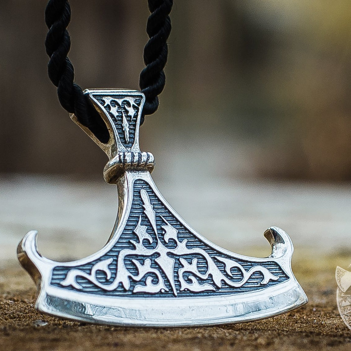 Perun Axe Blade 925 Sterling Silver Pendant - VikingsBrand