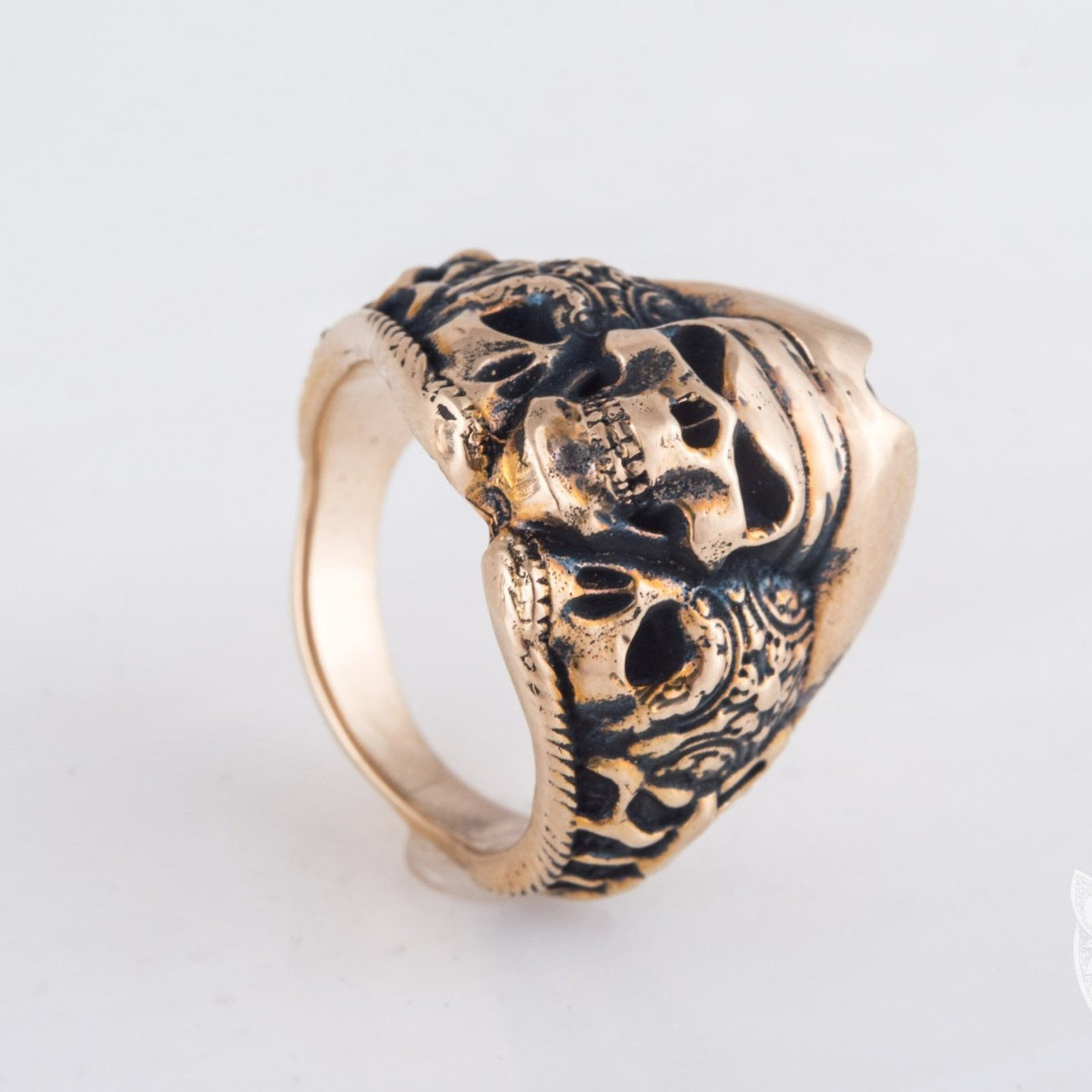 Pirate Skull Handmade Bronze Ring