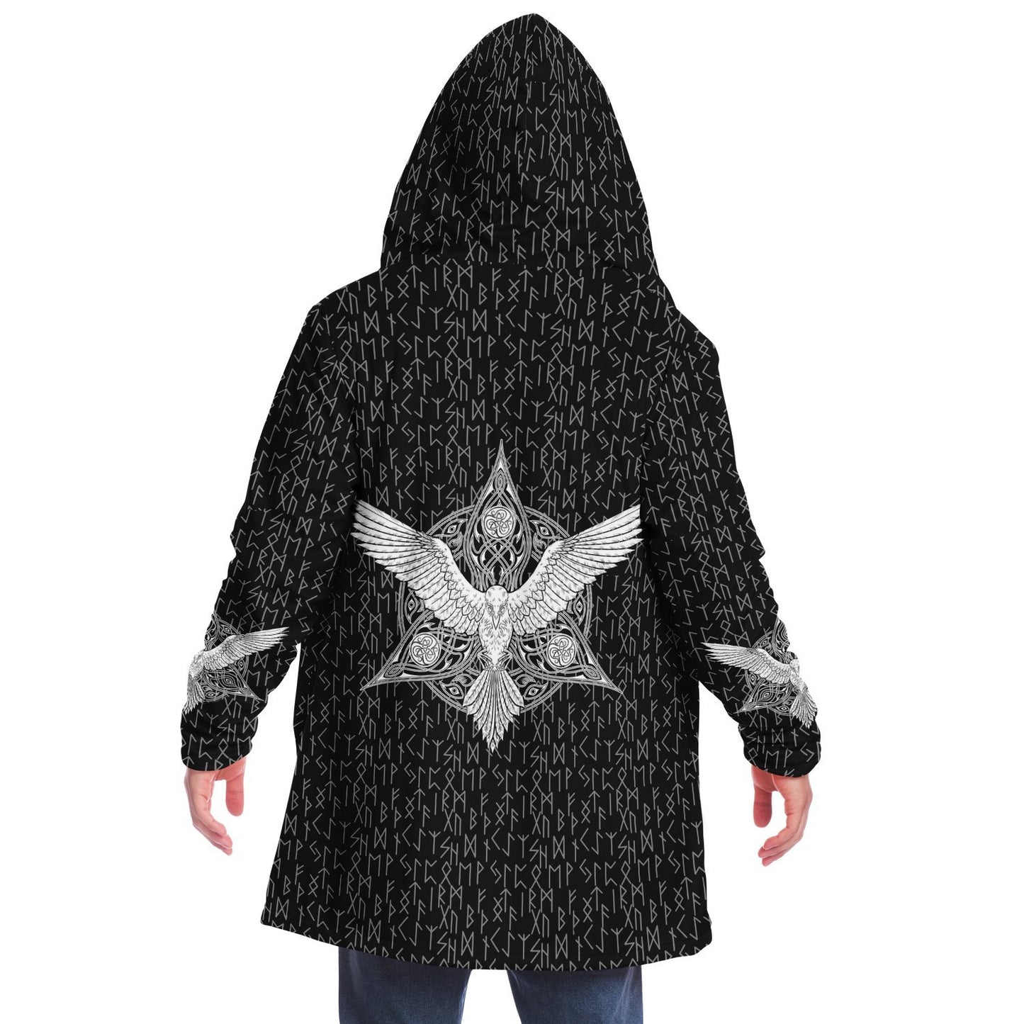 Premium Viking Runic Cloak Black