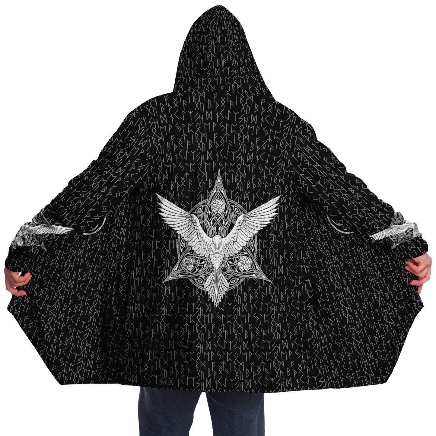 Premium Viking Runic Cloak Black