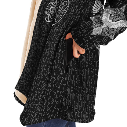 Premium Viking Runic Cloak Black