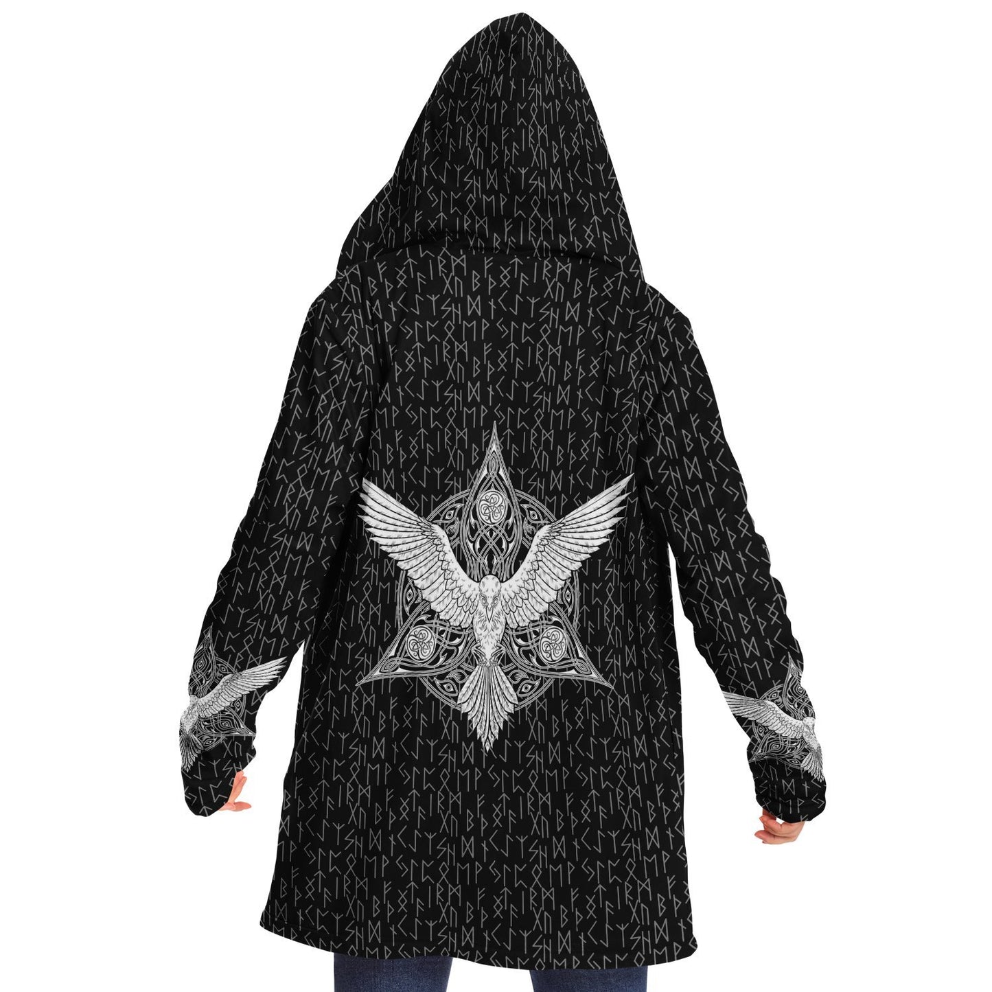 Premium Viking Runic Cloak Black