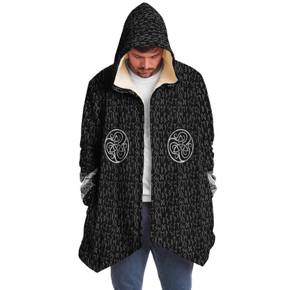 Premium Viking Runic Cloak Black
