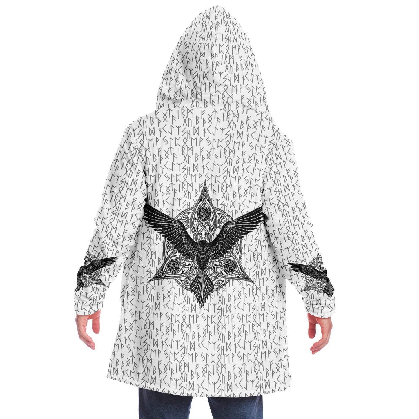 Premium Viking Runic Cloak White