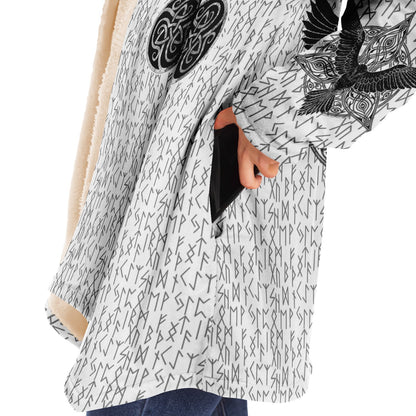 Premium Viking Runic Cloak White