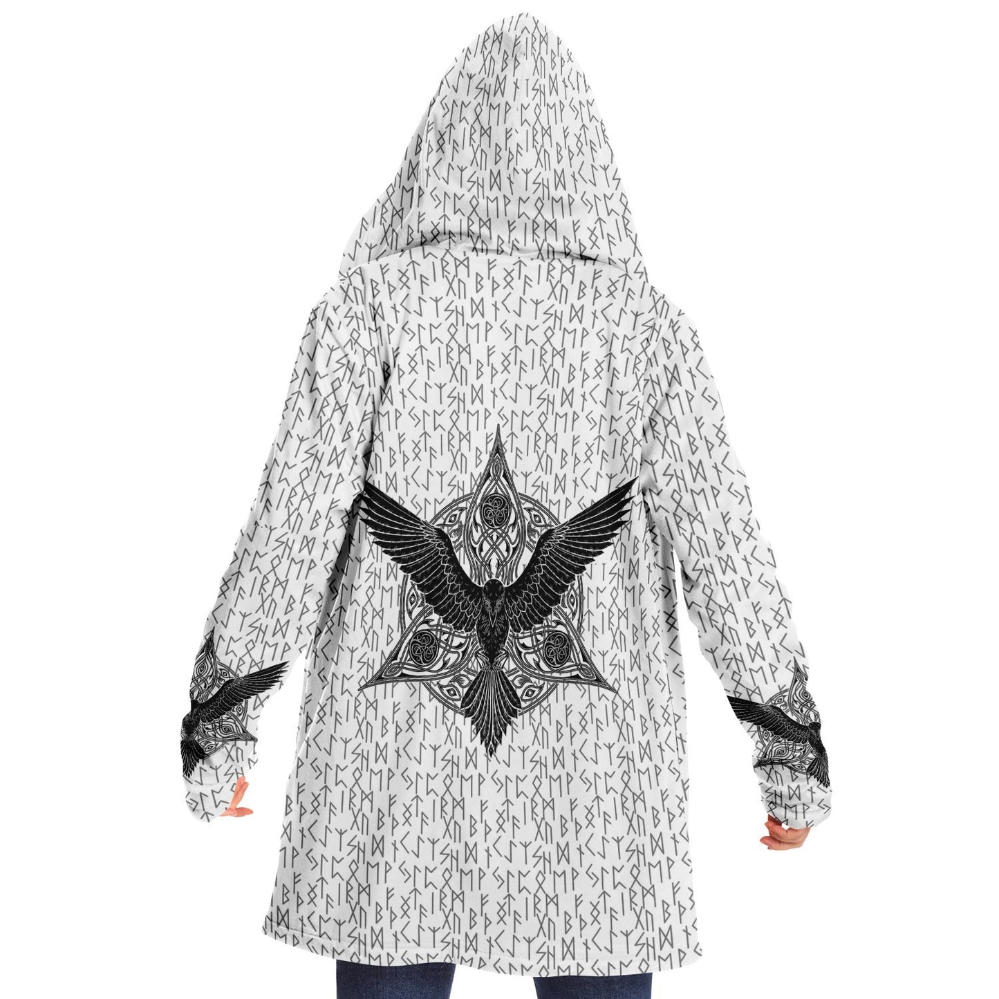 Premium Viking Runic Cloak White