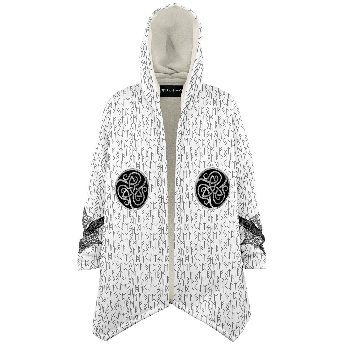 Premium Viking Runic Cloak White