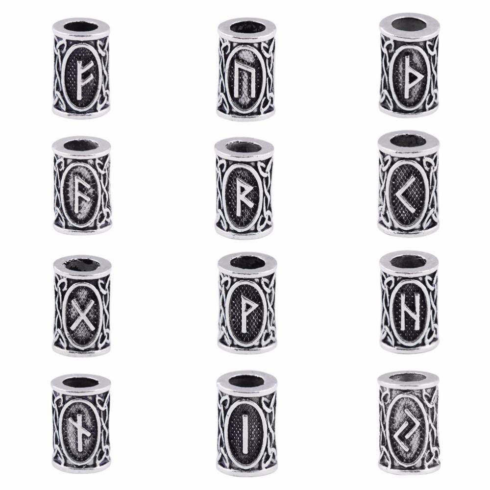 24 Stainless Steel Pieces Rune Bead Set - VikingsBrand