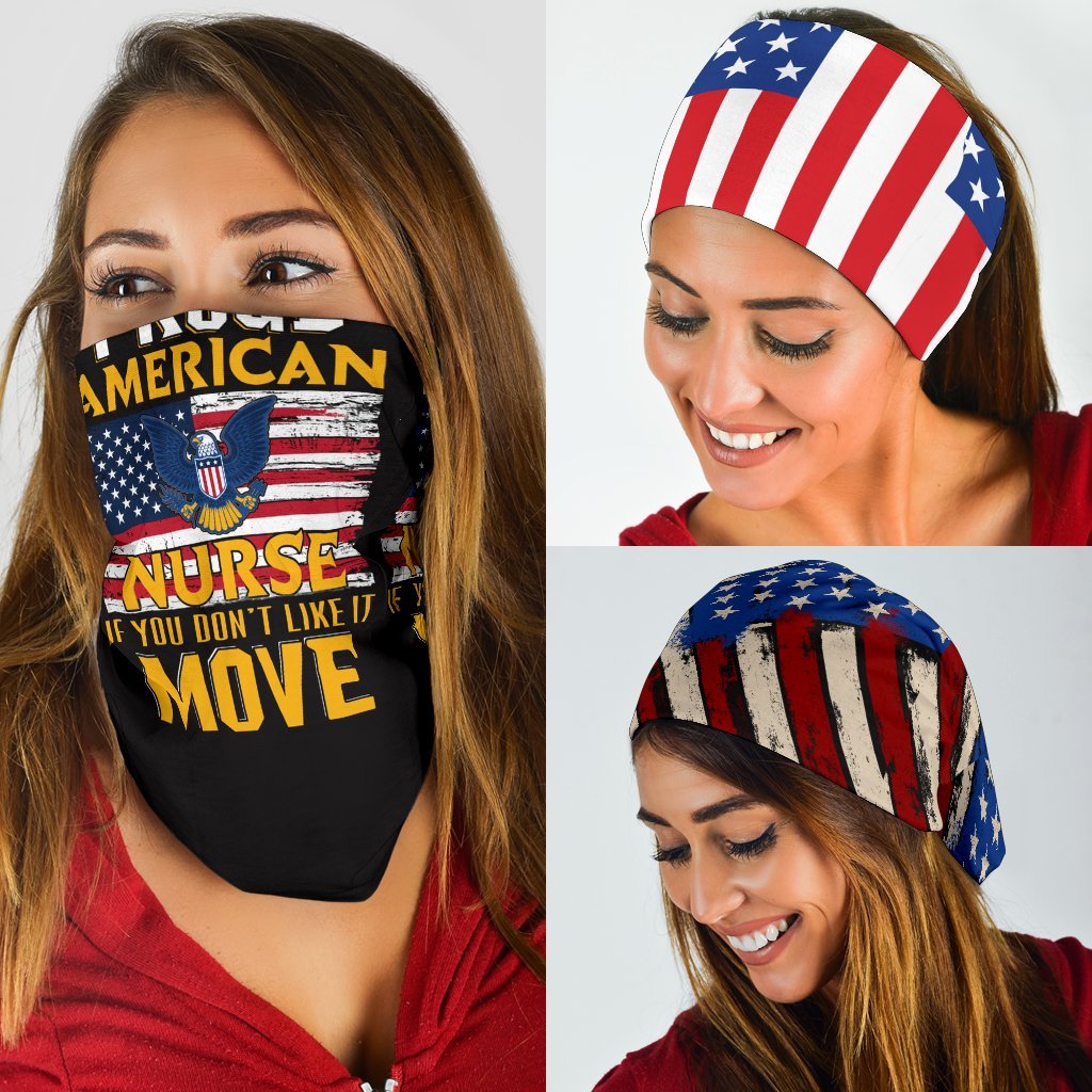 Proud American Nurse Neck Gaiter | Face Shield