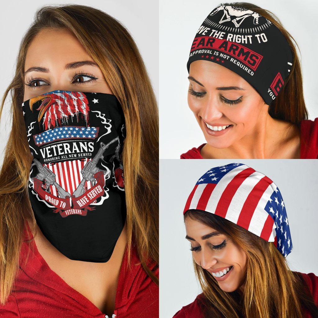 Proud Veteran Neck Gaiter | Face Shield