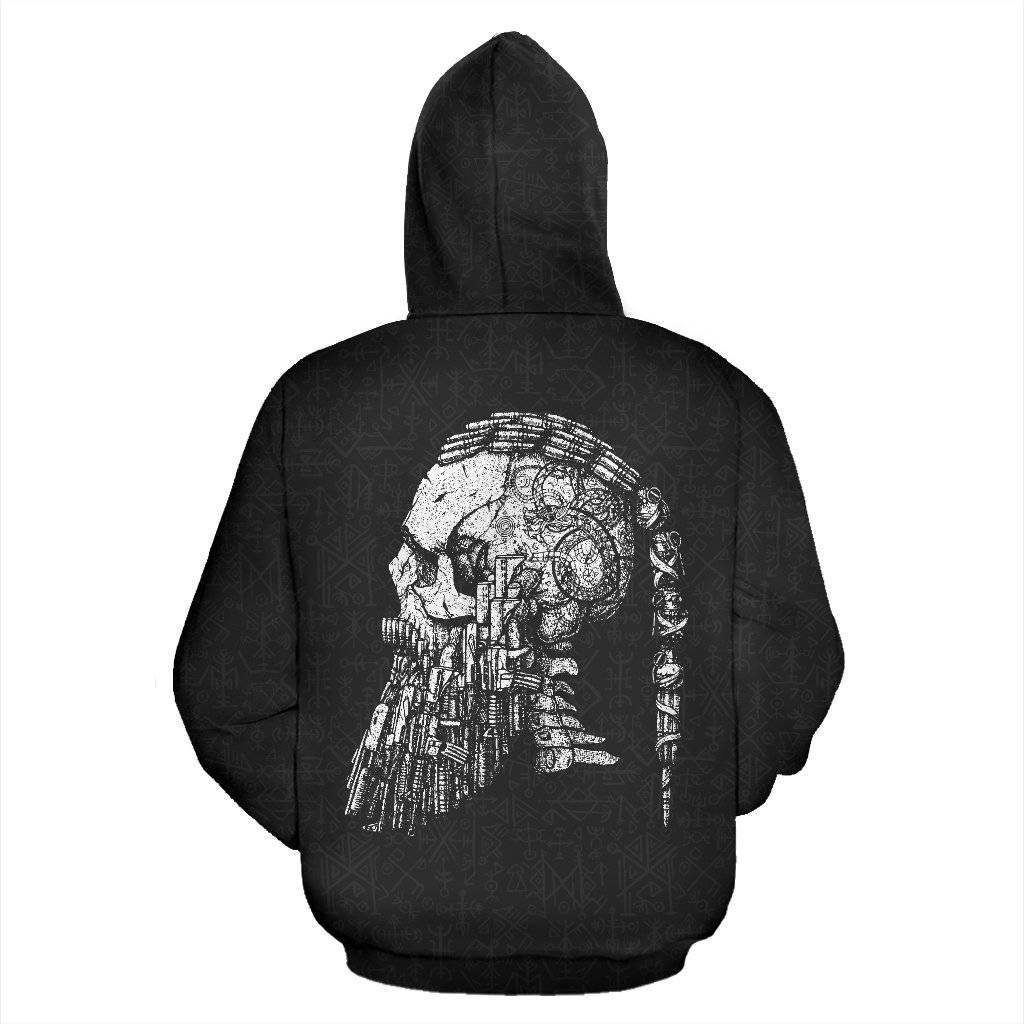Ragnar's Head All Over Hoodie - VikingsBrand