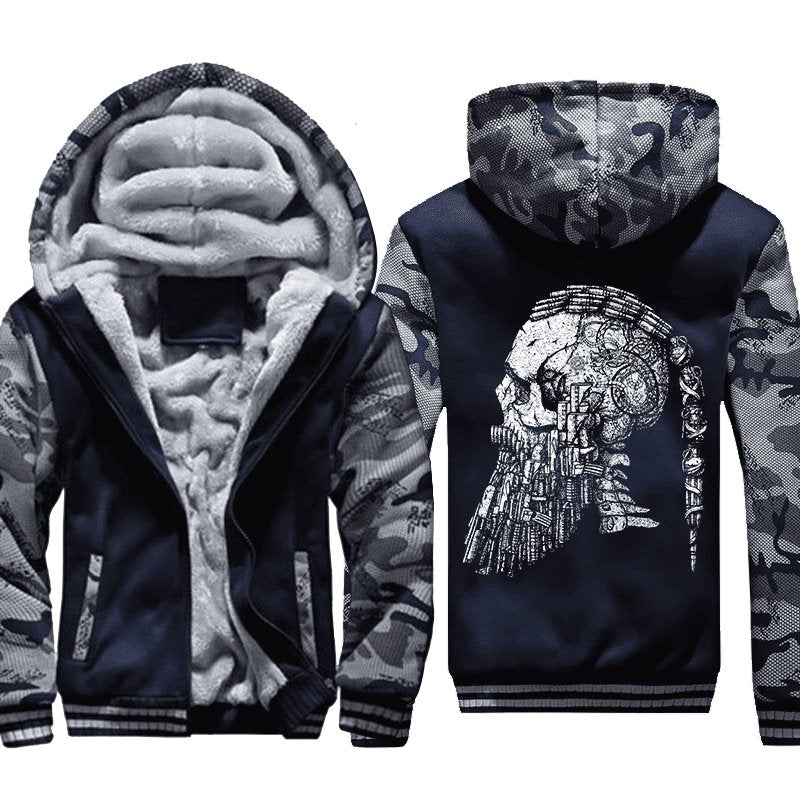 Ragnar's Head Camouflage Hoodie | Free Worldwide Shipping - VikingsBrand