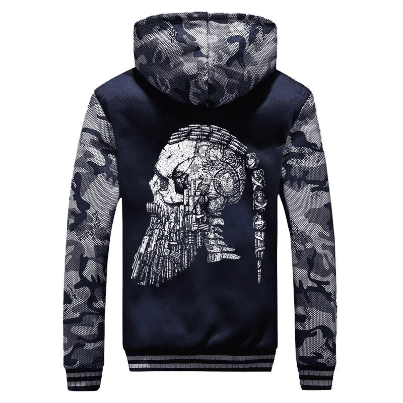 Ragnar's Head Camouflage Hoodie | Free Worldwide Shipping - VikingsBrand
