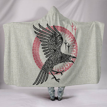 Ragnar's Raven Hooded Blanket - VikingsBrand