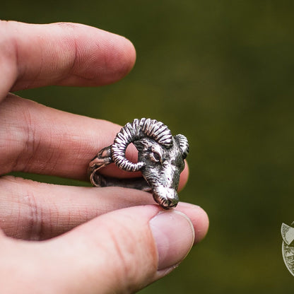Ram 925 Sterling Silver Viking Ring - VikingsBrand