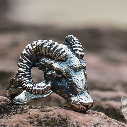 Ram 925 Sterling Silver Viking Ring - VikingsBrand
